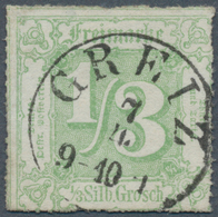 Thurn & Taxis - Marken Und Briefe: 1865, 1/3 Gr. Gelblichgrün, Unzentrisch Durchstochen Mit Idealem - Otros & Sin Clasificación