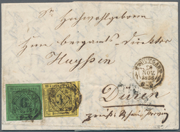 Württemberg - Marken Und Briefe: 1851, Ziffern 6 Kr. Und 3 Kr. Zusammen Auf Faltbrief Von "STUTTGART - Altri & Non Classificati