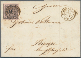 Württemberg - Marken Und Briefe: 1851, Ziffern 9 Kr. Schwarz Auf B-Papierfarbe Lebhaftrosa Auf Faltb - Other & Unclassified