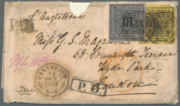 Württemberg - Marken Und Briefe: 1851, Ziffern 18 Kr. Schwarz Auf Grauviolett, Type I Und 3 Kr. Schw - Andere & Zonder Classificatie