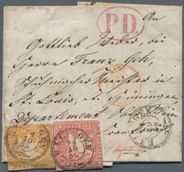 Württemberg - Marken Und Briefe: 1857, Wappen 9 Kr. Karminrosa Und 3 Kr. Orangegelb, Beide Mit Seide - Altri & Non Classificati