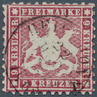 Württemberg - Marken Und Briefe: 1862, Wappen 9 Kr. Violett-karmin, Weit Gezähnt Mit K2 "HEILBRONN 2 - Altri & Non Classificati