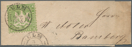 Württemberg - Marken Und Briefe: 1863, 1 Kreuzer Gelbgrün, Einzelfrankatur Auf Komplettem Streifband - Altri & Non Classificati