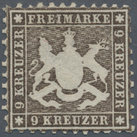 Württemberg - Marken Und Briefe: 1863, Wappenausgabe 9 Kr. In Seltener D-Farbe Schwarzbraun, Weit Ge - Altri & Non Classificati