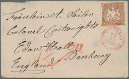 Württemberg - Marken Und Briefe: 1865, Wappen 9 Kr. Rötlichbraun Mit Einwandfreiem Durchstich Und Ro - Other & Unclassified