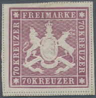 Württemberg - Marken Und Briefe: 1873, Wappen 70 Kreuzer Rotlila, Doppelte Trennlinien, Ungebraucht - Altri & Non Classificati