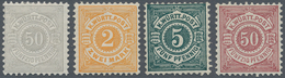 Württemberg - Marken Und Briefe: 1857, Ziffern 50 Pf Grau Und 2 M Gelborange Sowie 1890, 5 Pf. Schwa - Altri & Non Classificati