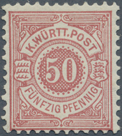 Württemberg - Marken Und Briefe: 1890, Freimarke 50 Pf. Lebhaftbraunrot, Einwandfrei Gezähnt Und Ung - Altri & Non Classificati