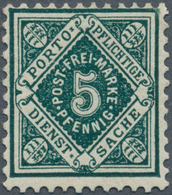 Württemberg - Marken Und Briefe: 1890, Dienstmarke 5 Pf. In Seltener Farbe Schwarzblaugrün, Einwandf - Altri & Non Classificati