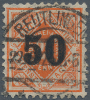 Württemberg - Marken Und Briefe: 1923, Dienstmarke "50" Auf 25 Pf Orange Mit Zentrischem "REUTLINGEN - Altri & Non Classificati