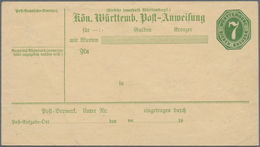 Württemberg - Ganzsachen: 1873. Postanweisungs-Umschlag 7 Kr Grün In Der SELTENEN Type II Mit Klappe - Autres & Non Classés