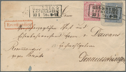 Norddeutscher Bund - Marken Und Briefe: 1869, 1 Gr. Gezähnt Als Zufrankatur Auf 2 Sgr. Aufbrauch-Gan - Sonstige & Ohne Zuordnung