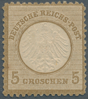 Deutsches Reich - Brustschild: 1872, Kleiner Schild 5 Groschen Ockerbraun Mit Plattenfehler: Linker - Cartas & Documentos