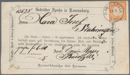 Deutsches Reich - Brustschild: 1872, Kleiner Schild 2 Kr. Rotorange Mit K1 "RADOLFZELL 14 2" (wohl 1 - Storia Postale