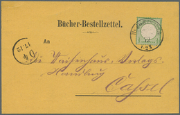 Deutsches Reich - Brustschild: 1872 Grosser Schild 1/3 Groschen In Farbe B Dunkelgrün Auf Vorgedruck - Storia Postale