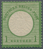 Deutsches Reich - Brustschild: 1872, 1 Kr. Großer Brustschild In Der Dunkelgraugrünen B-Farbe, Origi - Lettres & Documents