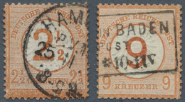 Deutsches Reich - Brustschild: 1874, 2 1/2 Auf 2 1/2 Gr. Rötlichbraun, Gestempelt Mit PLATTENFEHLER - Covers & Documents