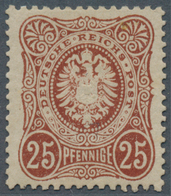 Deutsches Reich - Pfennige: 1875, 25 Pfge. Lilabraun, Farbfrische, Super Zentrierte Marke Mit Sehr G - Nuovi