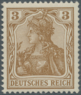 Deutsches Reich - Germania: 1902, 3 Pf Braunocker, Gut Gezähnt, Farbfrisch, Postfrisch In Tadelloser - Sonstige & Ohne Zuordnung