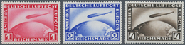 Deutsches Reich - Weimar: 1928/31, Zeppelin 1-4 RM, Kompletter Satz Ohne Aufdruck Einwandfrei Postfr - Storia Postale