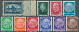 Deutsches Reich - Weimar: 1930/1932, Bauwerke 2 MK. Vom Seitenrand Mit Passerkreuz, Reichspräsidente - Covers & Documents