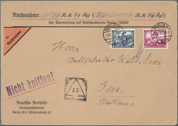 Deutsches Reich - 3. Reich: 1933, 4 + 2 Pf Und 40 + 35 Pf Wagner, Portogerechte MiF Auf Nachnahmebri - Used Stamps