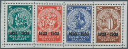 Deutsches Reich - 3. Reich: 1933, Nothilfe-Block-Marken Als Postfrisches Herzstück Aus Block 2, Zusa - Usati