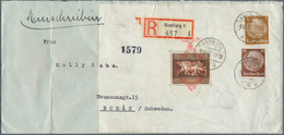 Deutsches Reich - 3. Reich: 1937, München-Riem Block Mit Rotem Aufdruck U. 3 Pf Sowie 10 Pf Hindenbu - Usati