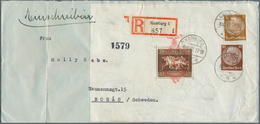 Deutsches Reich - 3. Reich: 1937, München-Riem Block Mit Rotem Aufdruck U. 3 Pf Sowie 10 Pf Hindenbu - Used Stamps