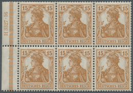 Deutsches Reich - Markenheftchenblätter: 1916, 6 X 15 Pf Germania Hellgelbbraun, Komplettes H-Blatt - Markenheftchen