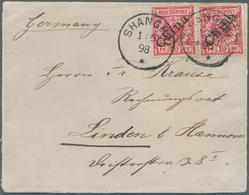 Deutsche Post In China - Besonderheiten: 1898, Bedarfsbrief, Frankiert Mit 2x Krone/Adler Mit Diagon - Chine (bureaux)