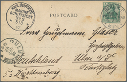 Deutsche Post In China - Besonderheiten: 1902 (5.8.), Hs. Barfrankierungsvermerk "5" (sog. "Pisa-Pro - China (oficinas)