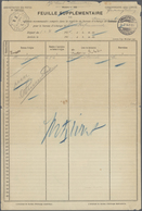 Deutsch-Südwestafrika - Besonderheiten: 1914, Portugiesisches Formular "FEUILLE SUPPLEMENTAIRE" Mit - Duits-Zuidwest-Afrika