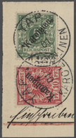 Deutsche Kolonien - Karolinen: 1899: 5 Pfg (kl. Fehlstelle Oben Rechts) Und 10 Pfg, Diagonaler Aufdr - Carolinen