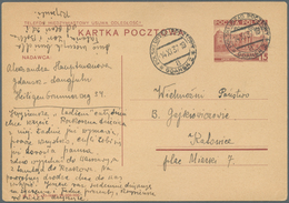 Danzig - Polnische Post (Port Gdansk): 1937, 15 Gr. Aufdruck-Ganzsachenkarte Bedarfsgebraucht Aus "G - Otros & Sin Clasificación