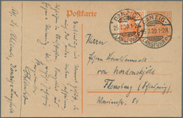 Danzig - Ganzsachen: 1920, Deutsches Reich Ganzsachenkarte 7 1/2 Pfg. Mit Portogerechter Zufrankatur - Other & Unclassified