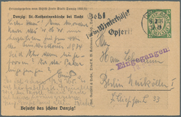 Danzig - Ganzsachen: 1934, 10 Pfg. WHW-Sonderganzsachenkarte Mit Abb. "Danzig: St.-Katharienkirche B - Other & Unclassified