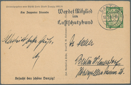Danzig - Ganzsachen: 1934, 10 Pfg. WHW-Sonderganzsachenkarte Mit Abb. "Am Zoppoter Strande", Bedarfs - Otros & Sin Clasificación