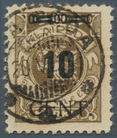 Memel: 1923, 10 C. Auf 400 M. Freimarken, Tadellos Gestempelt, Geprüft Mikulski, Mi. 850,- € - Memel (Klaipeda) 1923