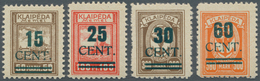 Memel: 1923, 15 C. Bis 60 C. Grünaufdruck, Aufdrucktype I, Kompletter Postfrischer Kabinettsatz, Dab - Klaipeda 1923