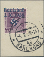 Sudetenland - Karlsbad: Freimarke 60 Heller "Milan Rastivlav Štefánik", Violettpurpur, Mit Handstemp - Sudetes