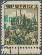 Sudetenland - Karlsbad: Freimarke 1,60 Kč "Landschaften (St-Barbara-Dom Kuttenberg / Kutná Hora)", B - Sudetes