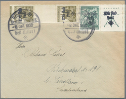 Sudetenland - Reichenberg: 1938, Freimarke 1,60 Kr. Im Senkrechten Zwischenstegstreifen Und Gedenkma - Sudetes