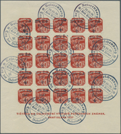 Sudetenland - Reichenberg: Blockausgabe "Briefmarkenausstellung Preßburg (Bratislava) 1937", Postfri - Sudetenland