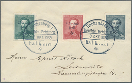 Sudetenland - Reichenberg: 1938, 50 H.-2 Kc. Fügner Kpl. Auf Umschlag Mit Adresse, Pracht, Signiert - Région Des Sudètes