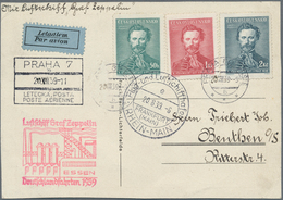 Dt. Besetzung II WK - Böhmen Und Mähren: 1939. Zeppelin Essen-Fahrt (Sieger 463). CSR Mitläufer. "Pr - Occupation 1938-45
