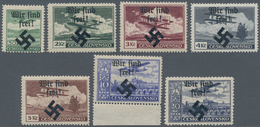 Dt. Besetzung II WK - Böhmen Und Mähren - Mährisch-Ostrau: 1939, 50 H - 20 Kronen Flugpost, 7 Versch - Occupation 1938-45