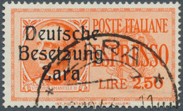 Dt. Besetzung II WK - Zara: 1943, 2.50 Lire Eilmarke Von Italien Mit Aufdruck Und Dem PLATTENFEHLER - Besetzungen 1938-45