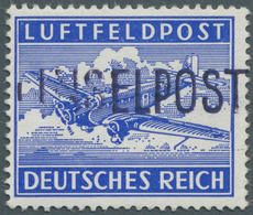 Feldpostmarken: 1945, Insel Leros Zulassungsmarke Gezähnt Mit Schwarzblauviolettem Aufdruck In Type - Other & Unclassified