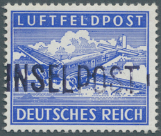 Feldpostmarken: 1945, Insel Leros Zulassungsmarke Gezähnt Mit Schwarzblauviolettem Aufdruck In Type - Otros & Sin Clasificación